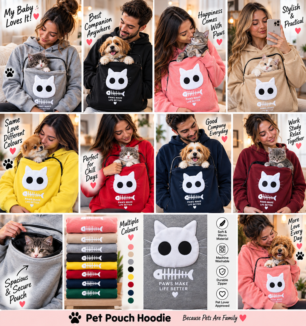 Cat Lovers Hoodie Kangaroo Dog Pet Paw Dropshipping Pullove