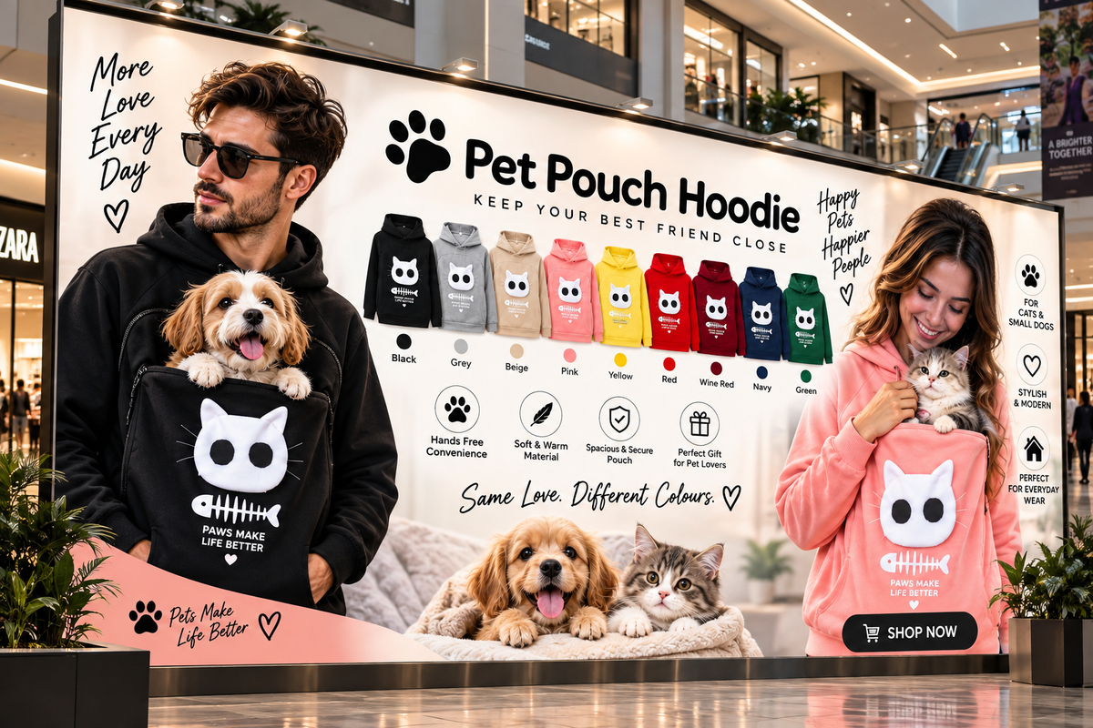 Cat Lovers Hoodie Kangaroo Dog Pet Paw Dropshipping Pullove