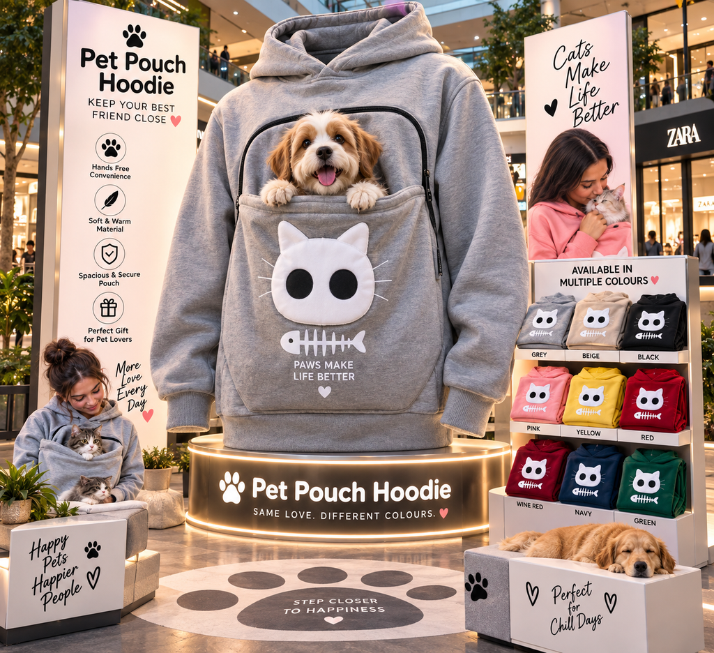 Cat Lovers Hoodie Kangaroo Dog Pet Paw Dropshipping Pullove