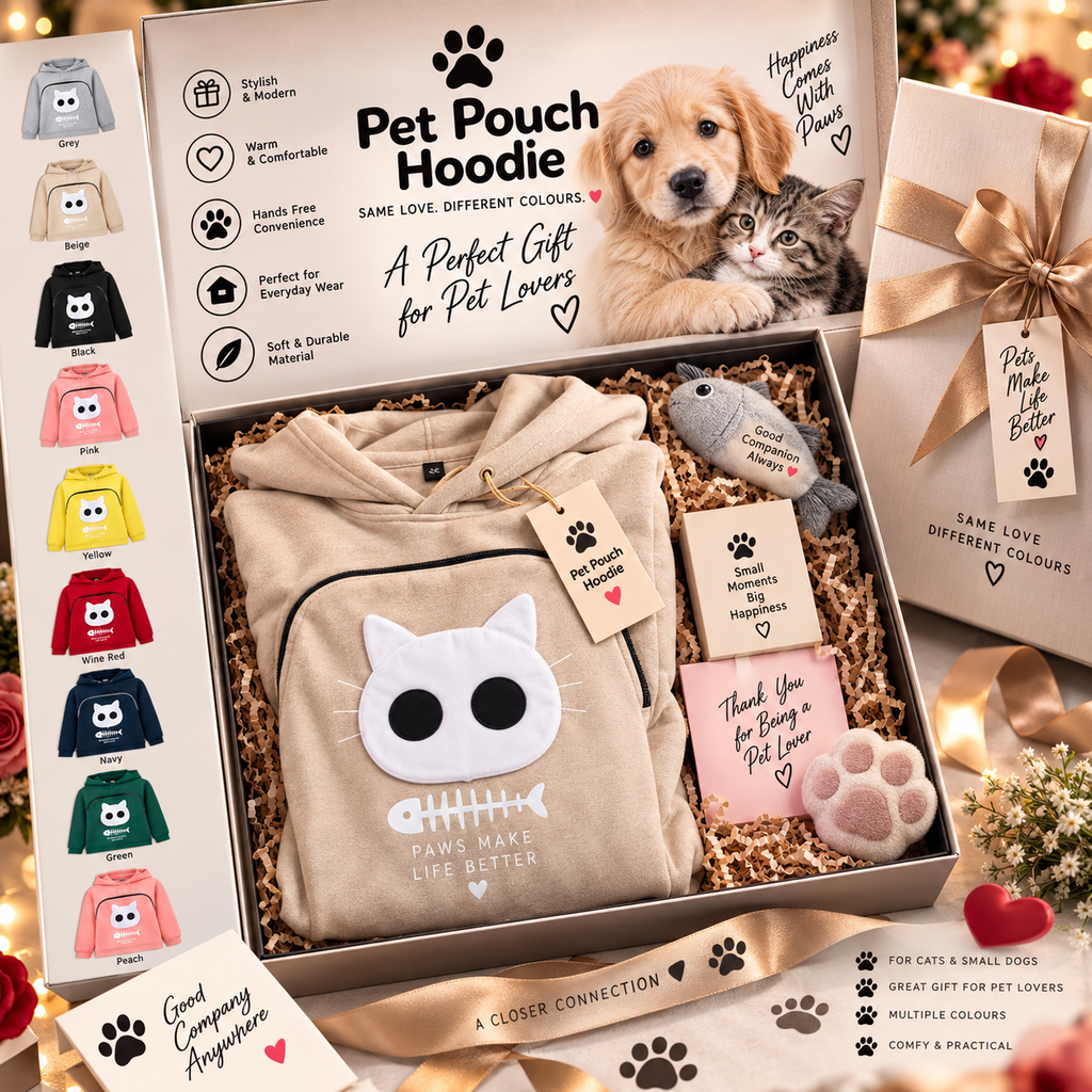 Cat Lovers Hoodie Kangaroo Dog Pet Paw Dropshipping Pullove