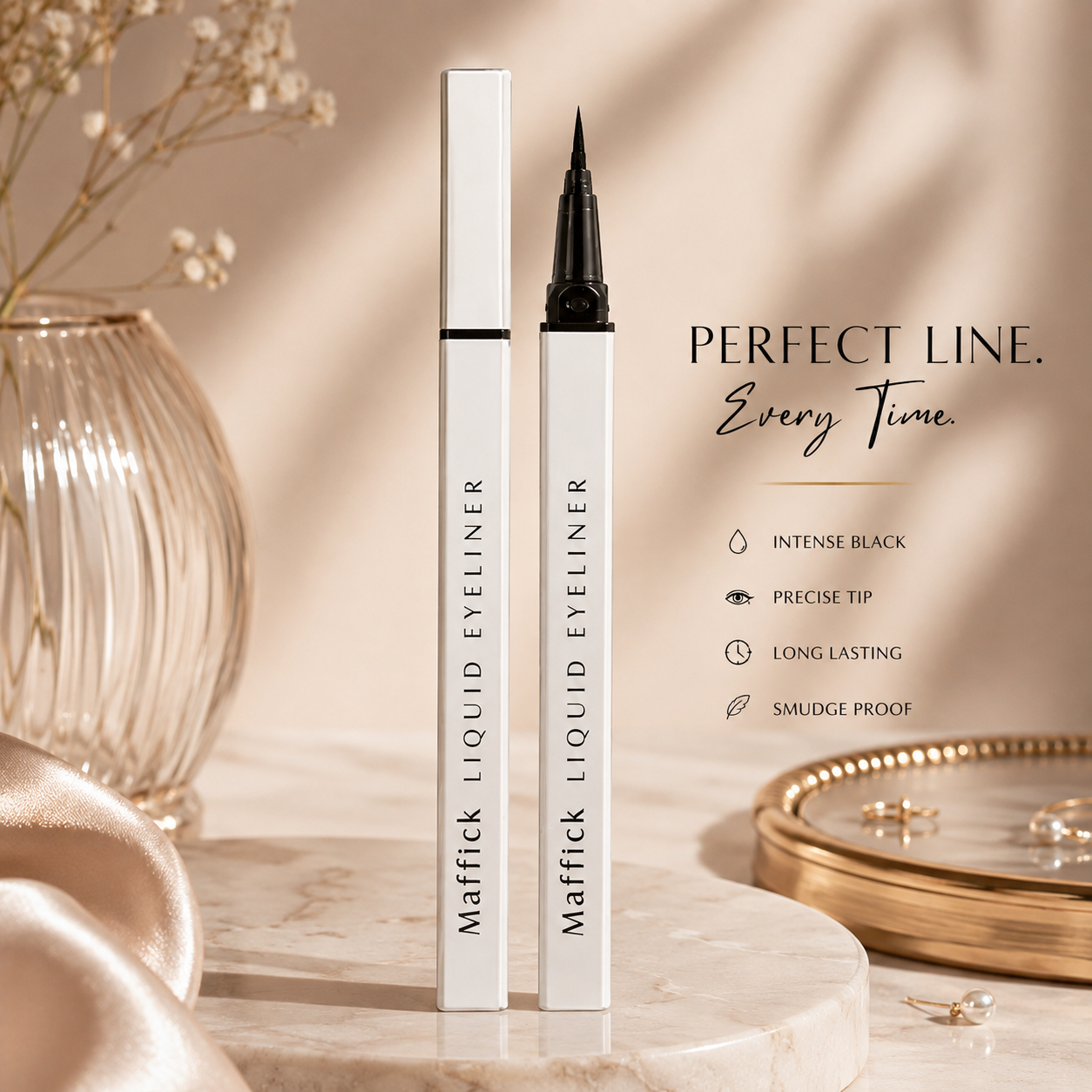 Fast dying No halo lasting No fading No discoloration eye liner