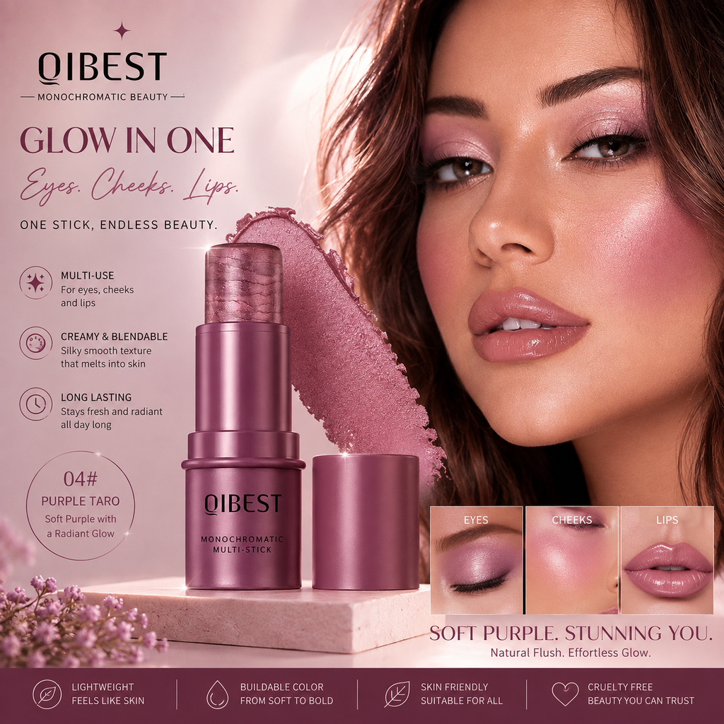 3-in-1 Cheek Blush Stick Lip Tinted Eyes Cheek Lips Brighten Cream