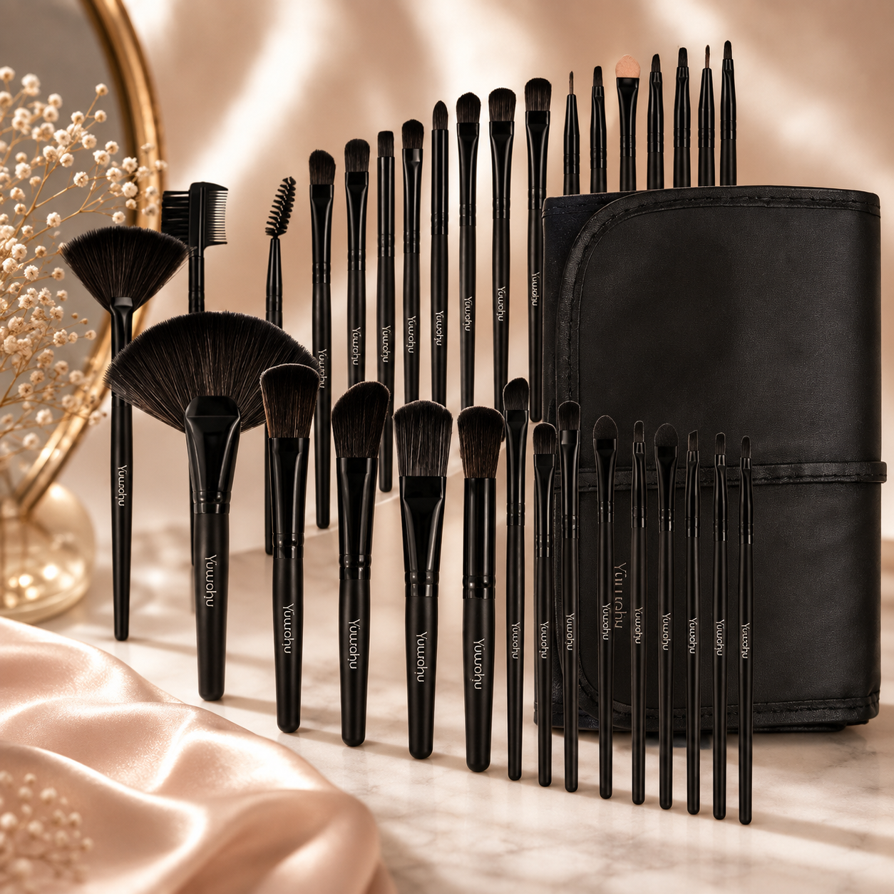 32pcs Facial Eye Shadow Eyeliner Foundation Makeup Brush Set