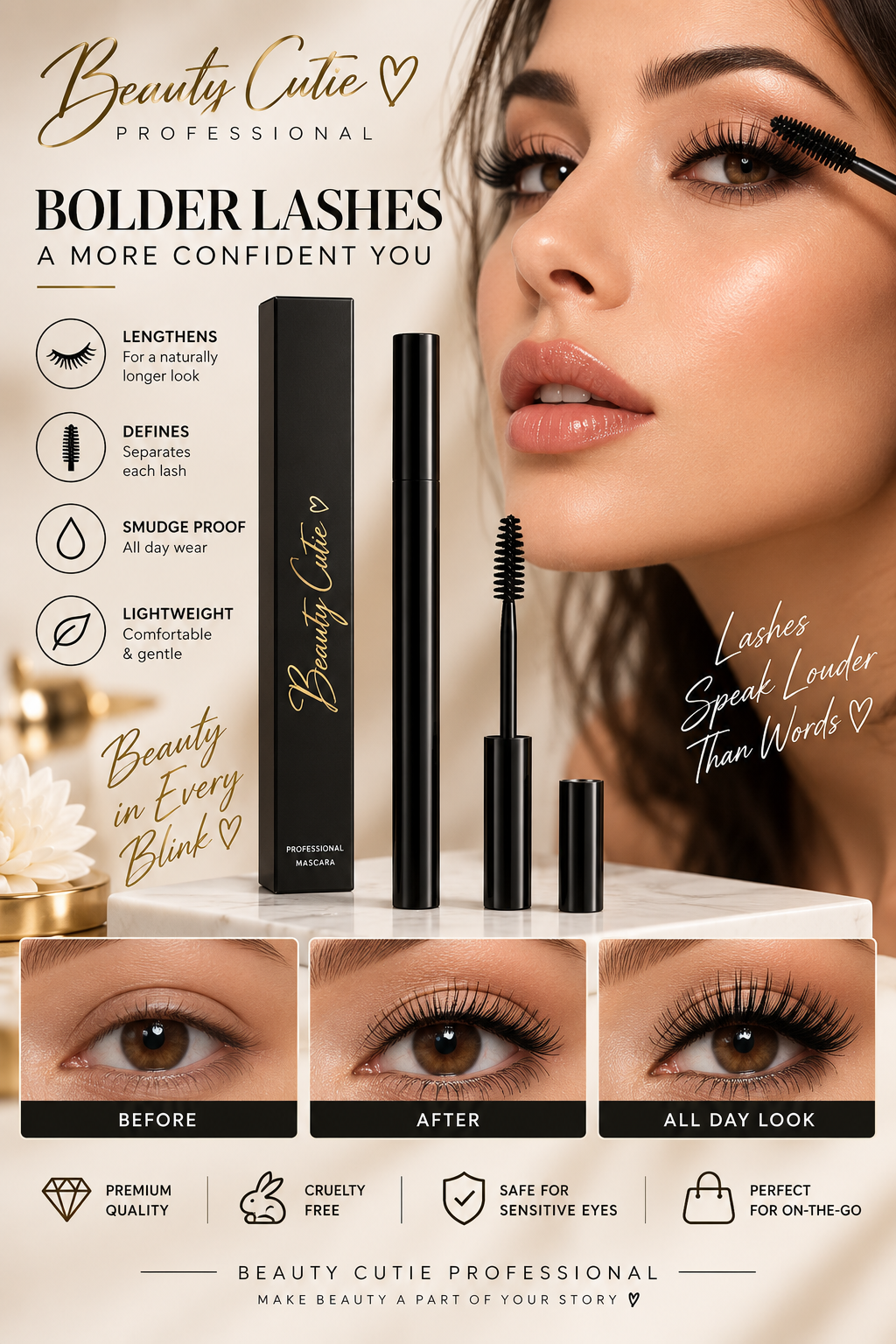 Beauty Cutie Professional Trio-Eyebrow Liner |  Long-Lasting Brown Eye