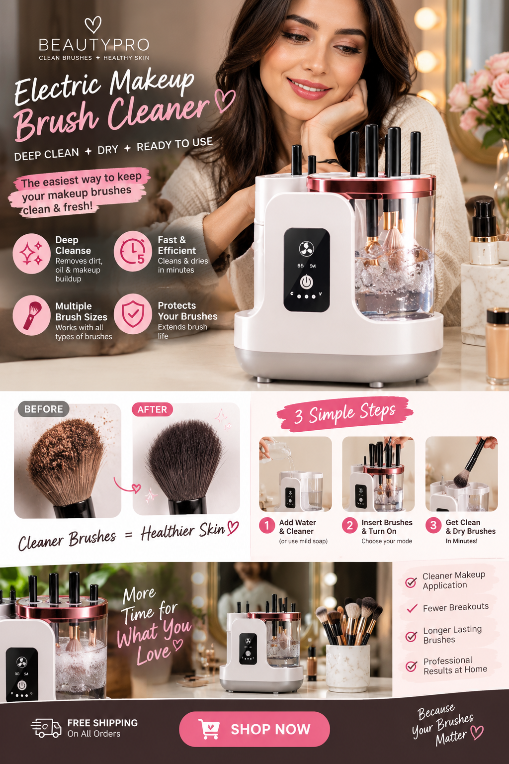 Makeup Brush Cleaner Electric For Lazy People