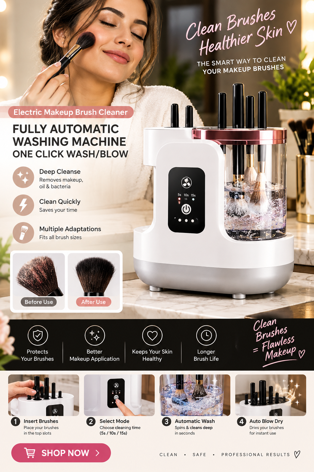 Makeup Brush Cleaner Electric For Lazy People