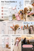 Outdoor Travel Pet Water Dispenser Pet Dog Cat Water Bottle