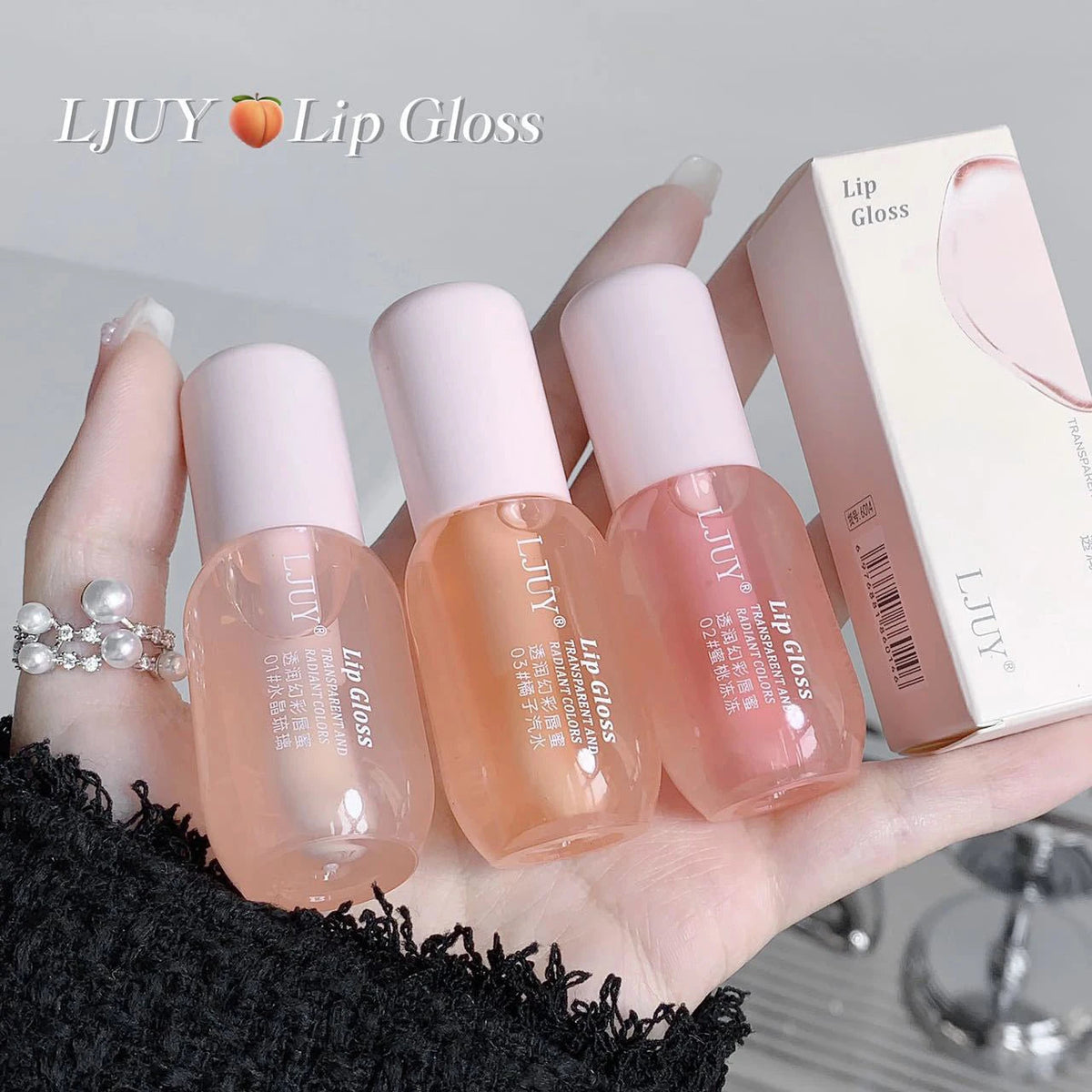Fruit Crystal Jelly Lip Oil Hydrating Transparent Glass Lip Gloss
